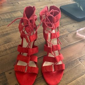 Mark fisher red staple heels